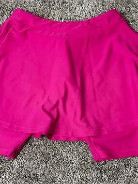 #18 ModaLi Girls Hot Pink Athletic Skort (Built-In Shorts)